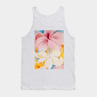 Georgia O'Keeffe Hibiscus with Plumeria Art Print Flower Painting Poster American Painter Tank Top